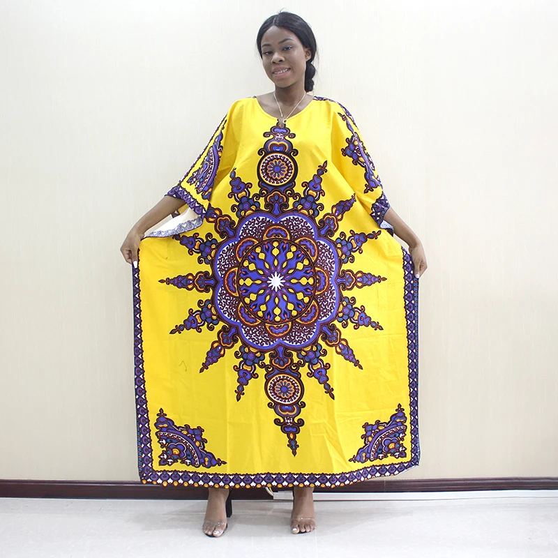 Новое поступление 2019 модные африканские Дашики с принтом круглым вырезом и