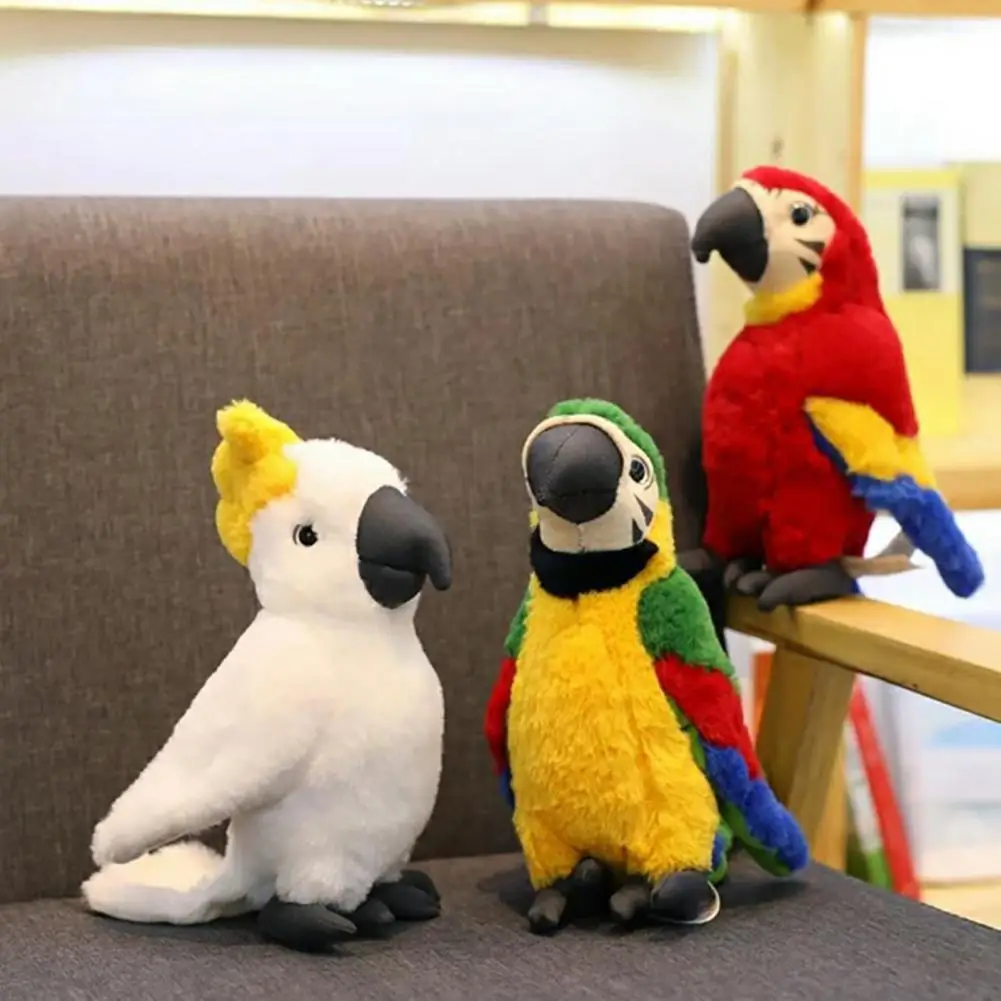 Comfortable Parrot Pattern Pp Cotton Kids Plush Toy Ornaments For Home