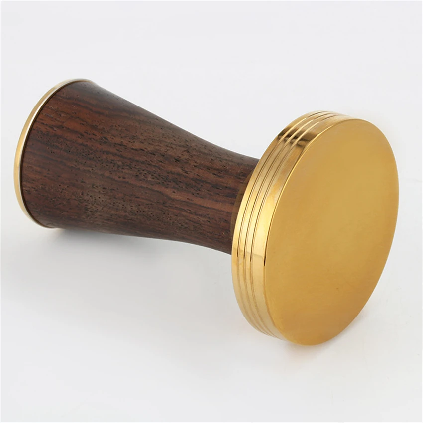 58 мм кофе тампер твердые деревянные ручки порошок молоток 304 нержавеющая сталь