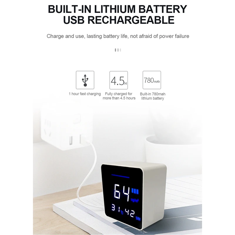 

Air Quality Monitor Temperature and Humidity Detector for PM2.5 Sensor Detector Real Time Display