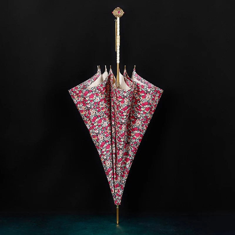 

Flower Double Layer Umbrella Luxury Red Colorful Vogue Creative Umbrella Waterproof Floral Regenschirm Living Utensils