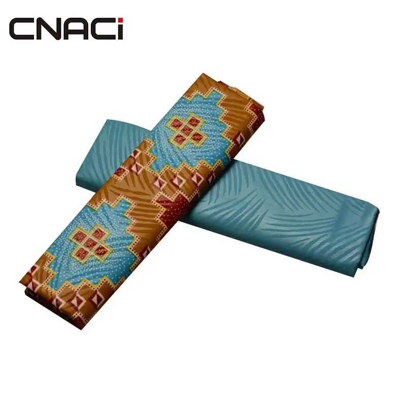 CNACI Новинка Kente Ткань Гана принт африканская ткань Анкара настоящий воск блок печать ткань 2+ 2 ярдов для женского платья - Цвет: 19070011