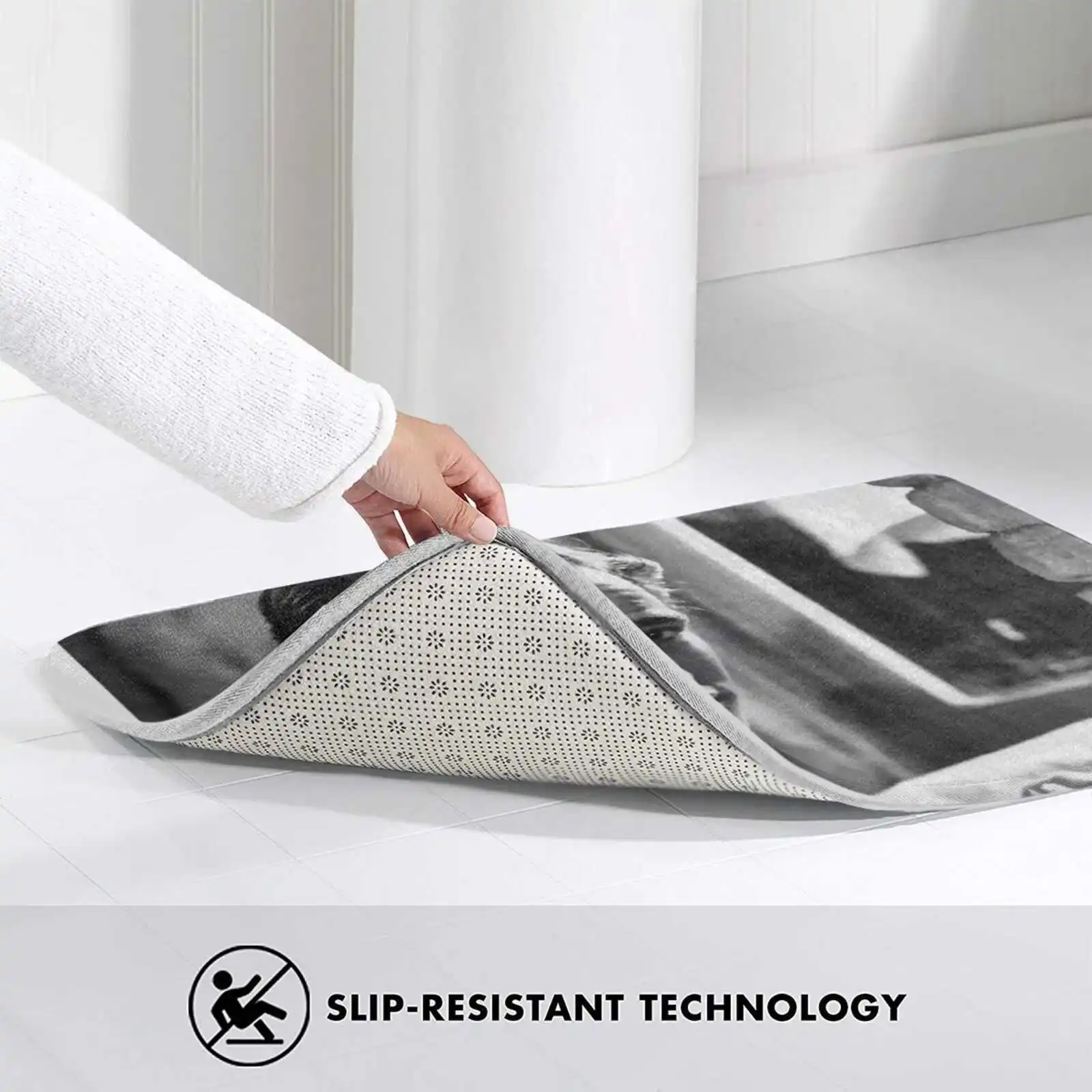 Винтажный мягкий домашний Противоскользящий коврик в стиле ретро с изображением