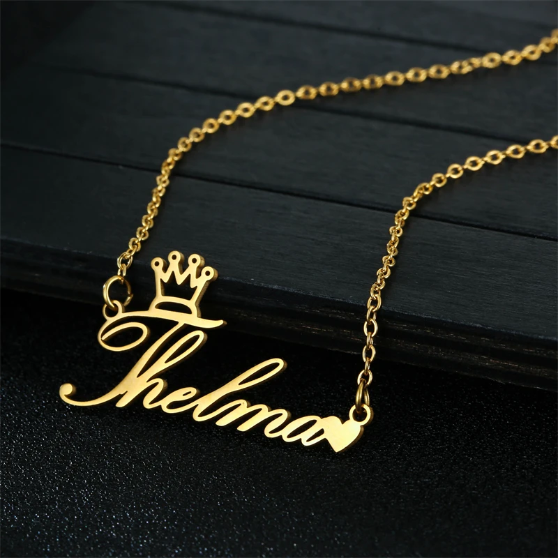 Индивидуальное ожерелье из нержавеющей стали с дизайном в виде знака