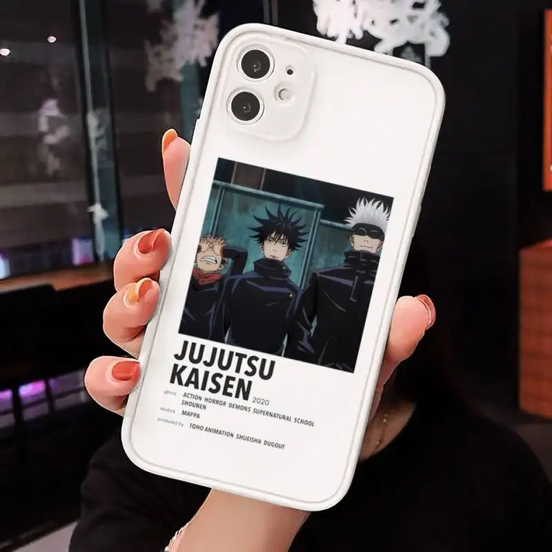 

Japan anime Jujutsu Kaisen Phone Cases matte transparent For iphone 7 8 11 12 plus mini x xs xr pro max cover