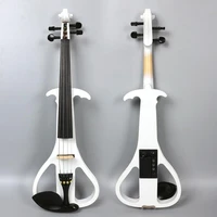 yinfente 44 4 string white electric silent violin natural wood free casebowrosinev3