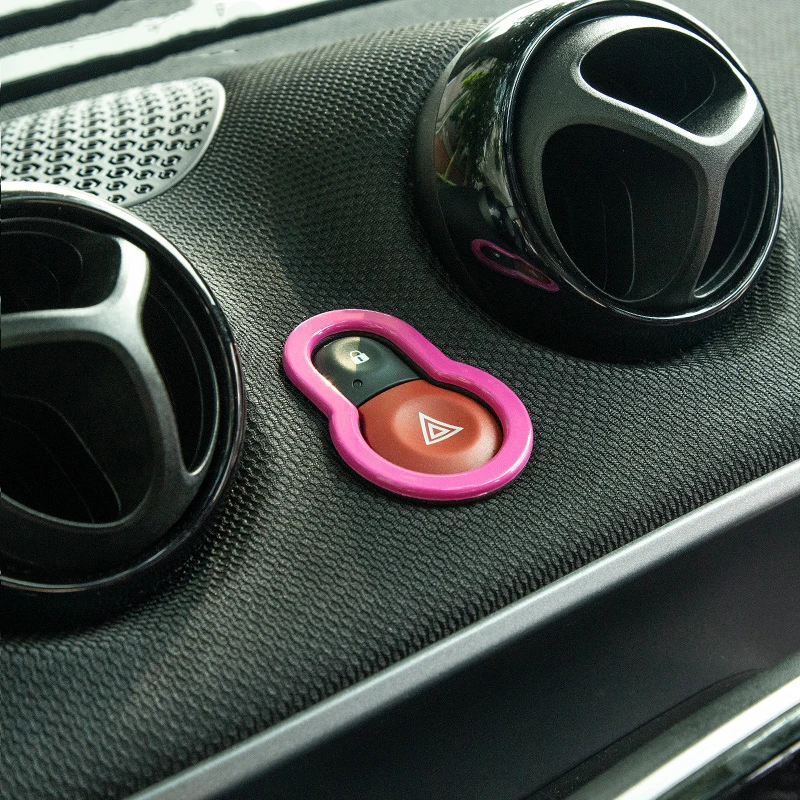 Предупреждение ющая Кнопка украшения для Mercedes New 453 Smart Forfour Fortwo ABS внутренняя отделка автомобиля Стайлинг Аксессуары