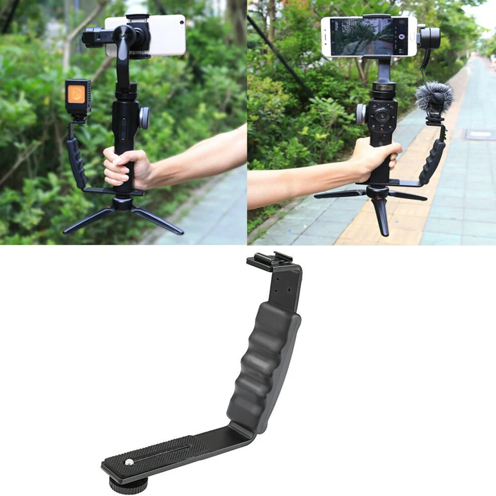 

L Shape Extension Bracket Handheld Accessories Stable Gimbal Video Camera Metal Microphone Stand Photography For OSMO Mobile 2