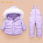 Зимние комплекты одежды для детей детский зимний костюм для мальчика, теплое пальто комбинезон, одежда для маленьких девочек пуховики, парки, комбинезоны пальто для младенцев