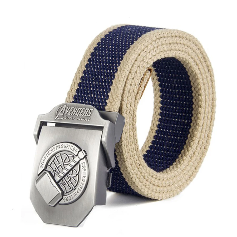 Повседневный холщовый ремень мужской модный стиль армейский SWAT металлическая