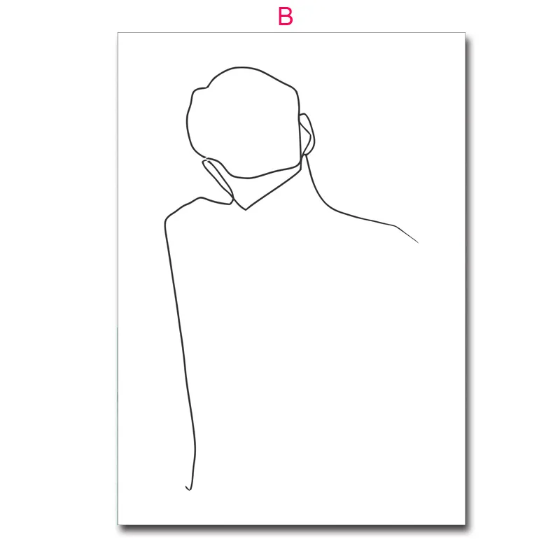 

Abstract Line Posters and Prints Women Body Kiss Canvas Painting Wall Art Pictures Bedroom Livingroom Home Decor