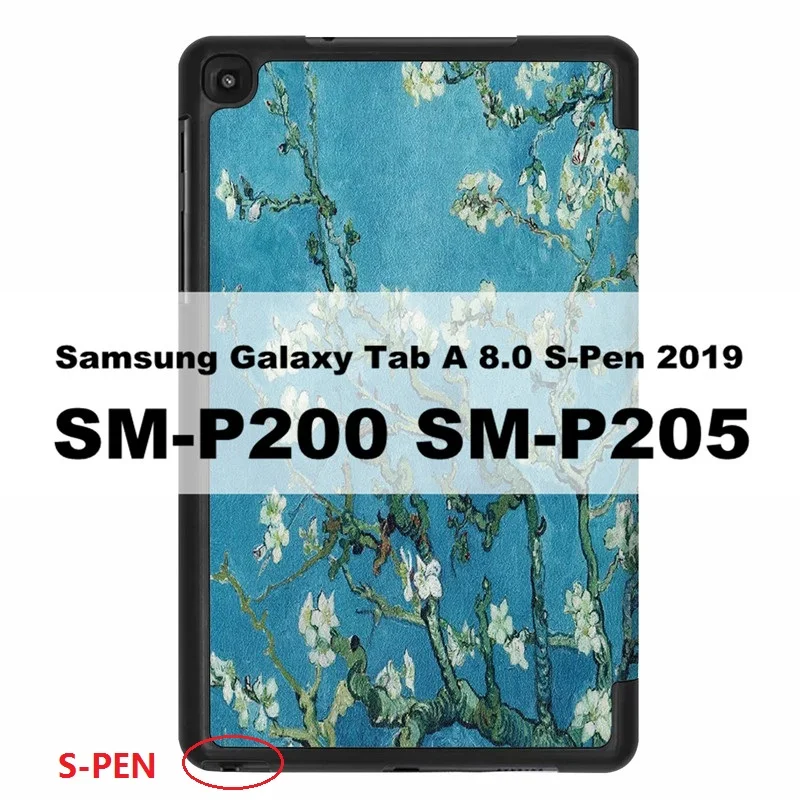 A8 with S Pen 3-в сложенном виде чехол для samsung Galaxy Tab A8 с Стилус S-Pen 8," Магнитная Крышка для samsung SM-P200 SM-P205 SM-T290 SM-T295 Fundas - Цвет: A8 with S Pen