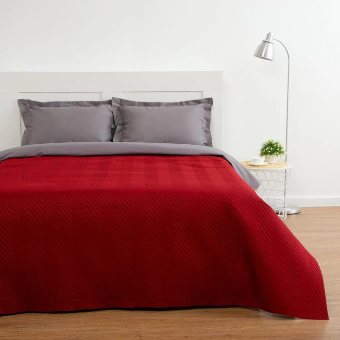 Покрывало Этель евро Бургундия 200×210 ± 5 см микрофайбер 60 г/м²|Покрывало| |