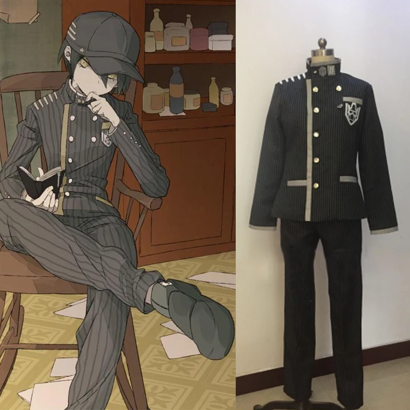 

Костюм для косплея саихары Danganronpa V3, школьная форма унисекс, костюм, пальто + брюки + шляпа, изготовление на заказ