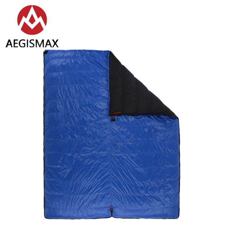 Спальный мешок конверт AEGISMAX SPIII на белом утином пуху для кемпинга открытом