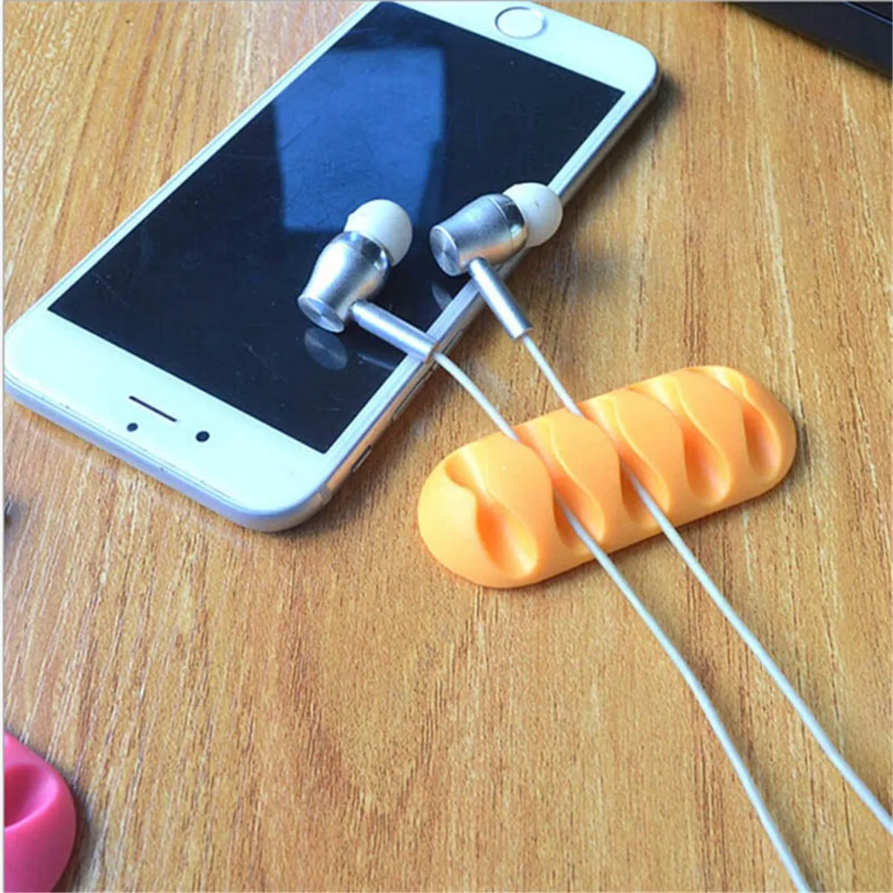 2шт кабельный зажим для намотки кабеля органайзер проводов наушников провода