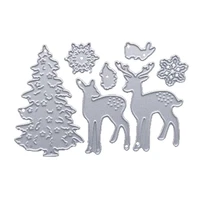 creative christmas deer tree snowflake metal cutting dies for scrapbooking stencil craft paper knife mould diy card making die