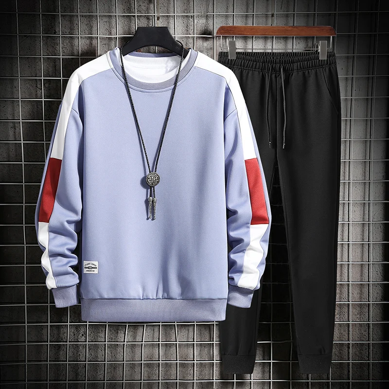 

Men's Set Jogging Homme Workout Fitness Tracksuit Men Long Sleeves Sweatshirts Sporting Suit Pant Set Men Trainingspak Mannen
