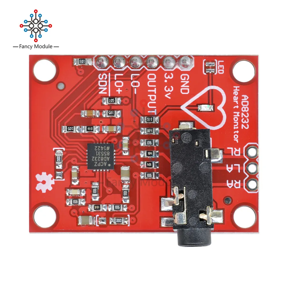 Diymore AD8232 измерение показателей ЭКГ импульсный датчик мониторинга сердца модуль