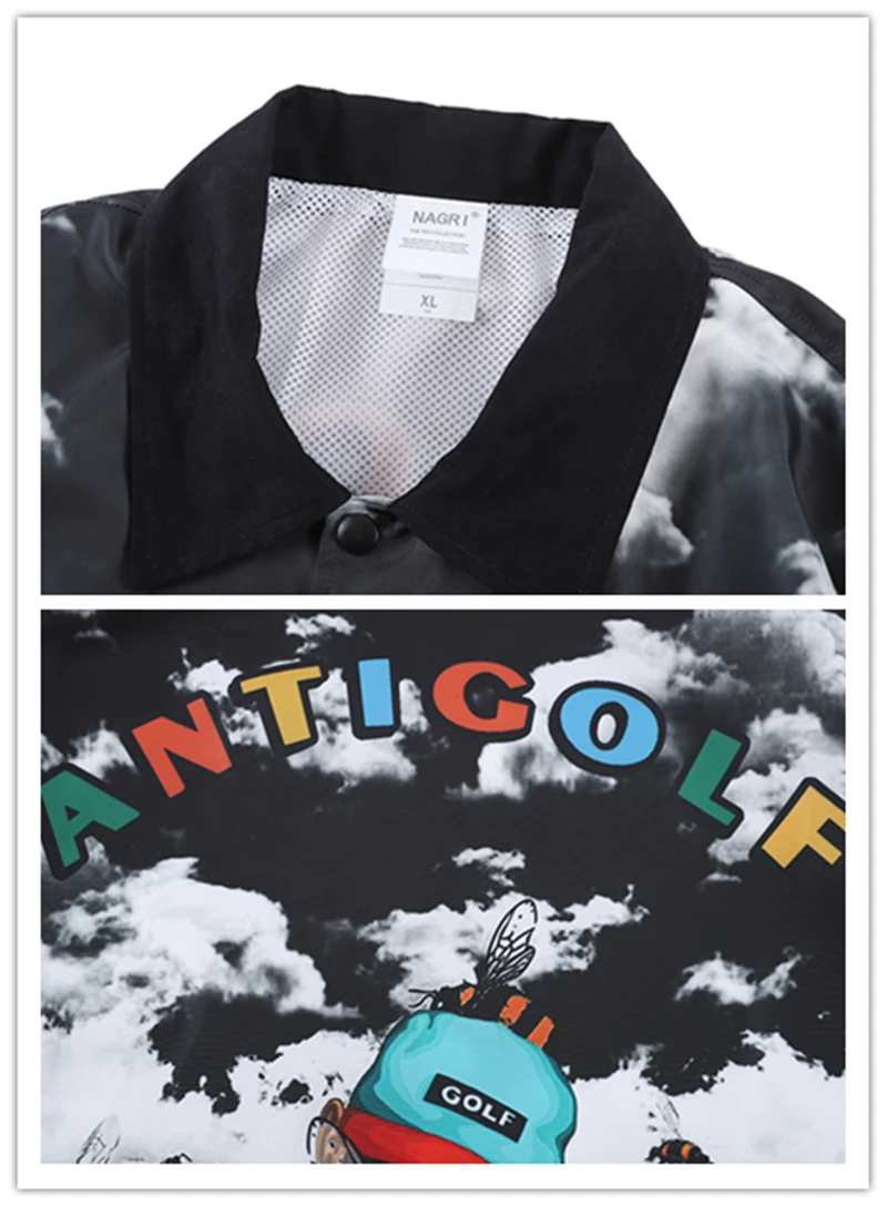 

New Warm luxury Anti Rocky Men Sun flower bee golf Flower Le Fleur Tyler The Creator Windbreaker Trench Jackets Coat #JJ5