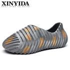 Шлепанцы YZY мужские, дышащие, камуфляжные, с волнистой пеной, большого размера 39-46