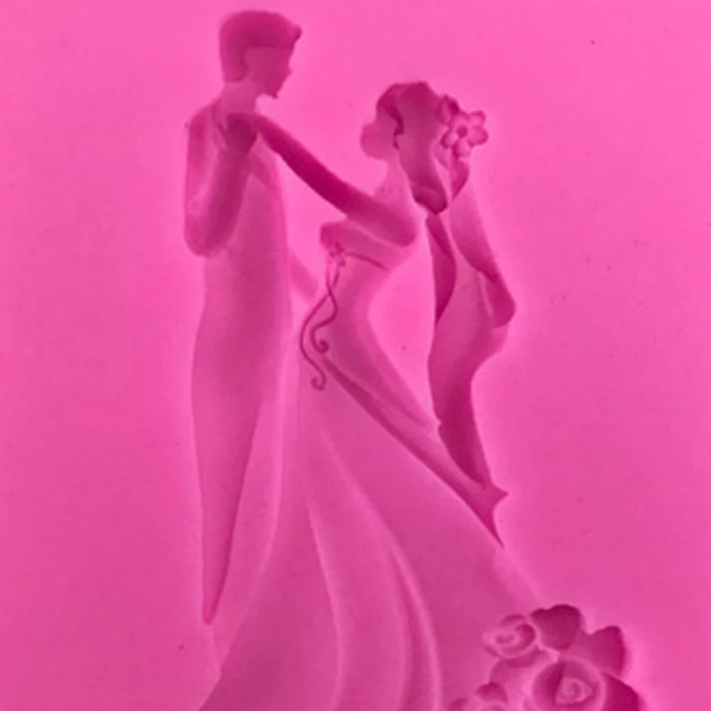 Creative Bride Groom Dancing mold cake silicone fondant Cake decoration baking Tools Chocolate Mold Baking | Дом и сад