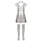 Звезда косплей серебряное пространство Униформа Женский костюм воина платье для взрослых девочек Хэллоуин вечевечерние НКА маскарадный костюм