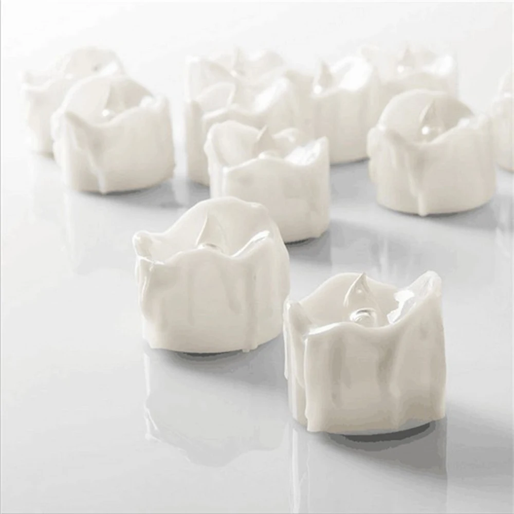 24 шт Электрические Пластиковые свечи для рождества Хэллоуина свадебного