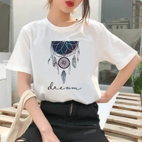 casual outdoor short sleeve round neck korean fashion tees vintage funny cartoon tshirt fashion top tees female
