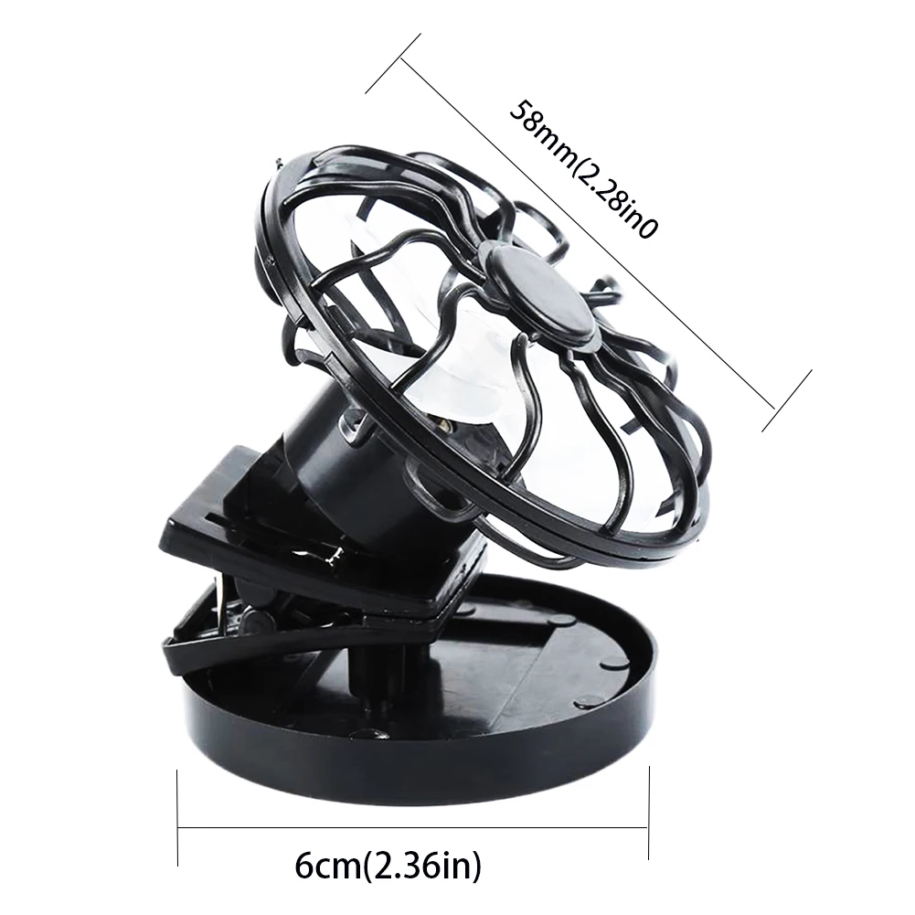 

Clip on Mini Desk Fan Portable Stroller Fan Solar Powered Fan for Home Office Camping