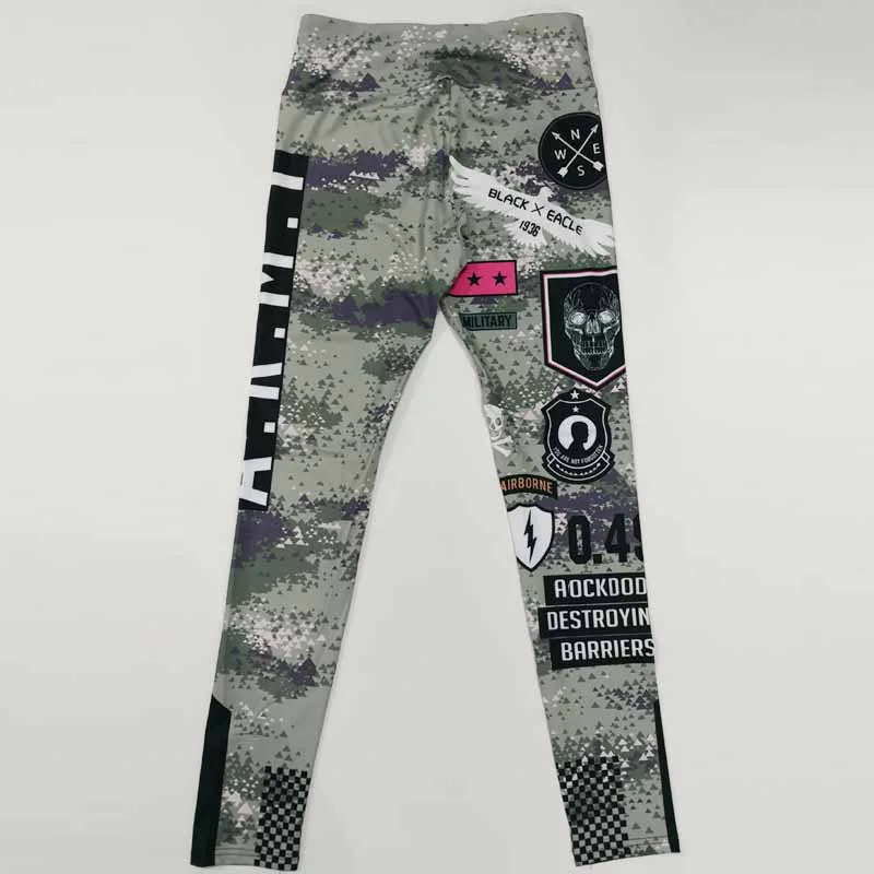 Sport Pants Fitness Leggings Women  Gym Army Sportswear High Waist Legging Print Navy Camo Workout Running Sport Casual
