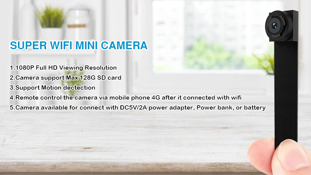 Новинка 1080P Мини Wifi Беспроводная камера HD P2P 128G TF слот для карты видео звук Запись Обнаружение движения камера безопасности 3,6 мм объектив