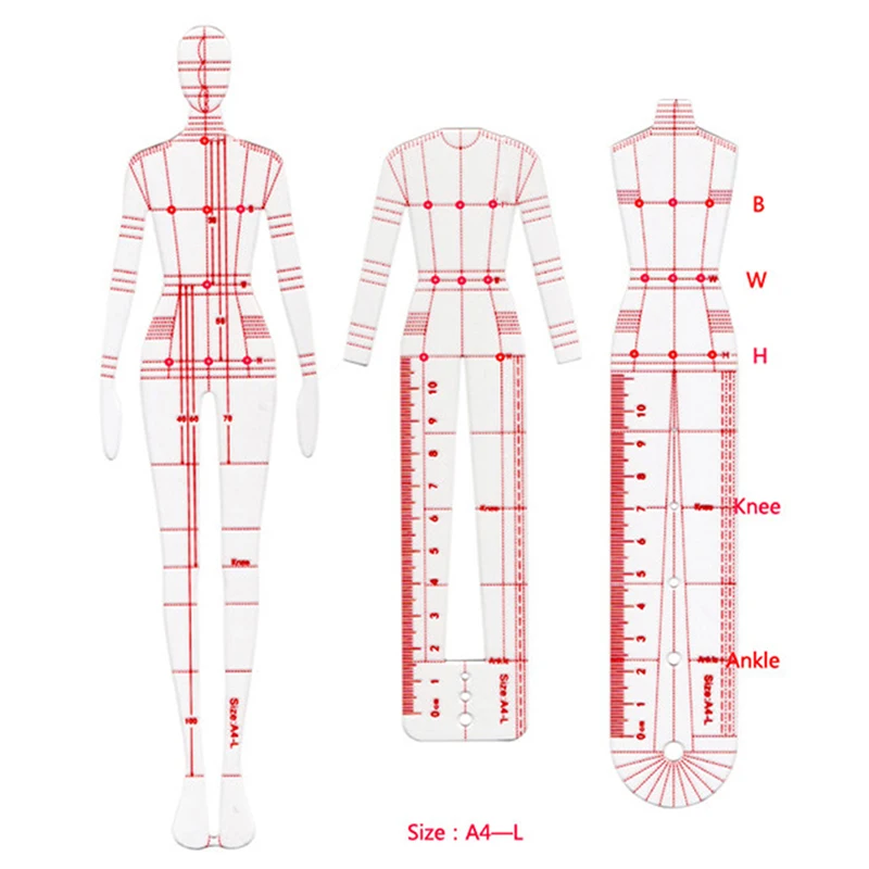 

1 Set Women Fashion Drawing Ruler Figure Drawing Template For Fashion Design Fashion Sketch Template Female School Accessories