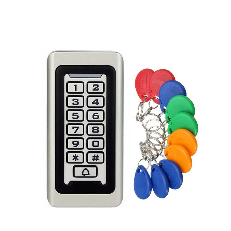Автономный контроллер доступа KINJOIN с 10 шт. брелоков EM клавиатура управления RFID
