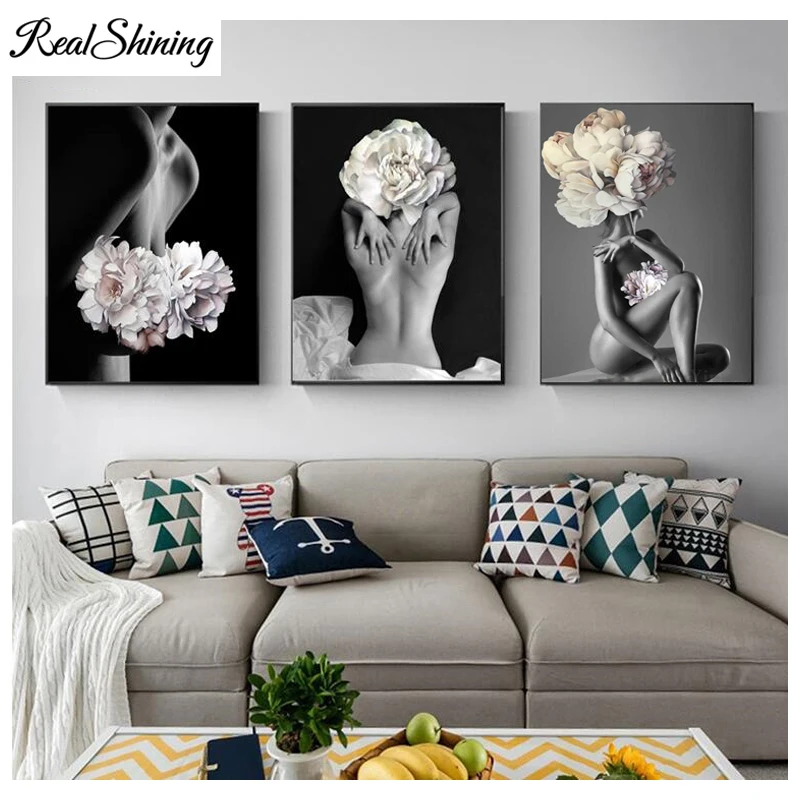 

3 шт., квадратные/круглые алмазные картины с цветами и перьями для женщин