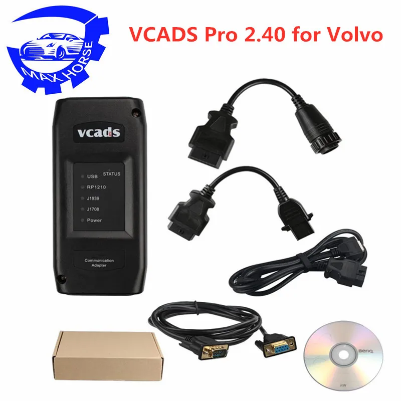 VCADS Pro 2,40 для Volvo Truck диагностический инструмент с несколькими языками