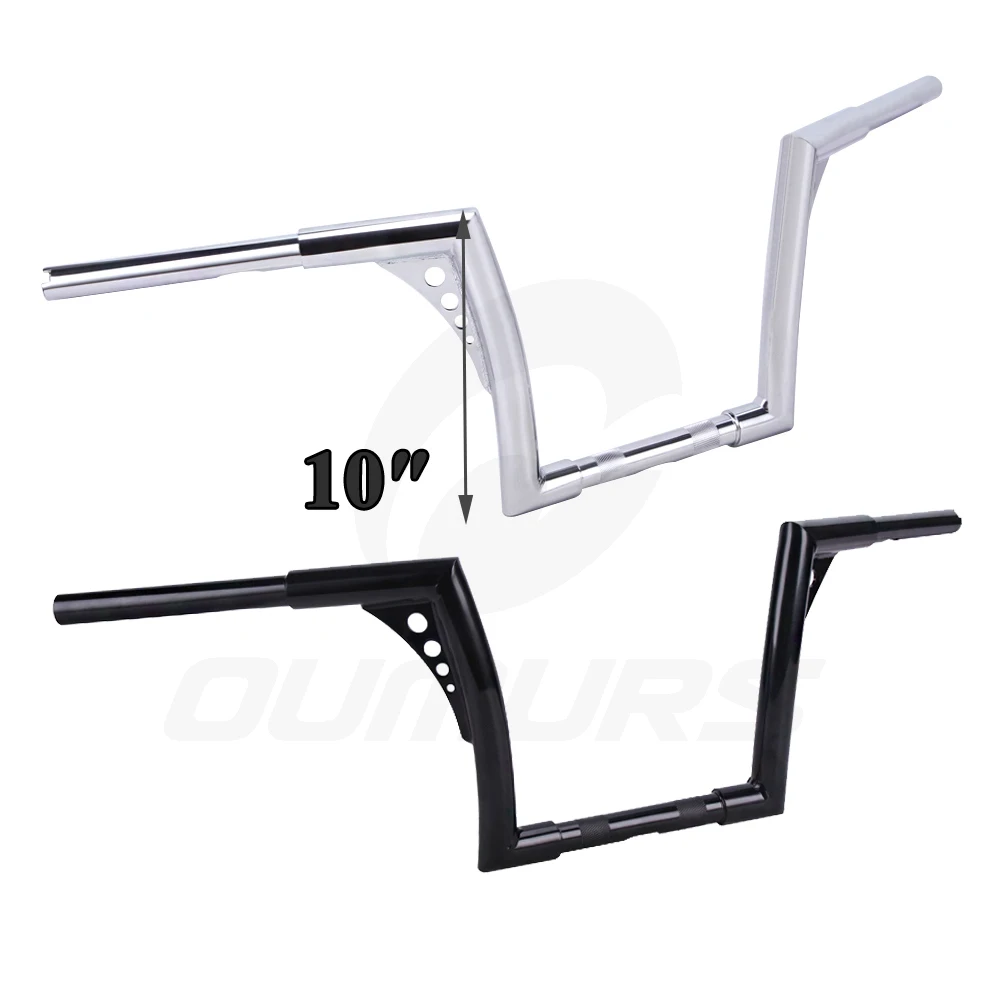 Ouwalls мотоциклетные вешалки на руль 10 '཈'' 14 'ཌ дюймов Rise подходит для Harley