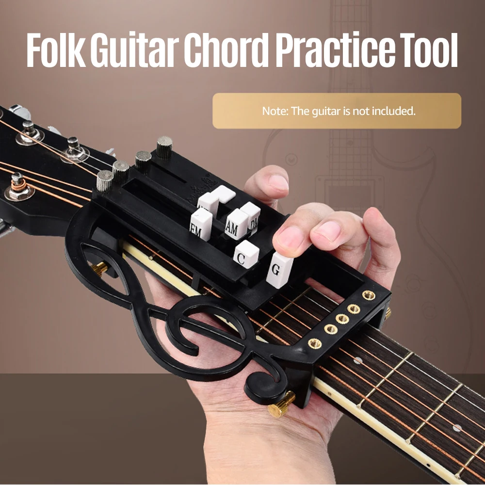 

New Upgraded One-Key Guitar Chord Trainer Chord Learning Assisted Tool Folk Guitar Chord Practice Tool for Beginners