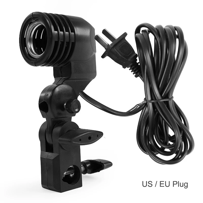 

Photography Studio 2m Metal Light Stand w/ E27 Standard Socket Lamp Holder & 80cm/33" Reflector Umbrella for Photo Video Light