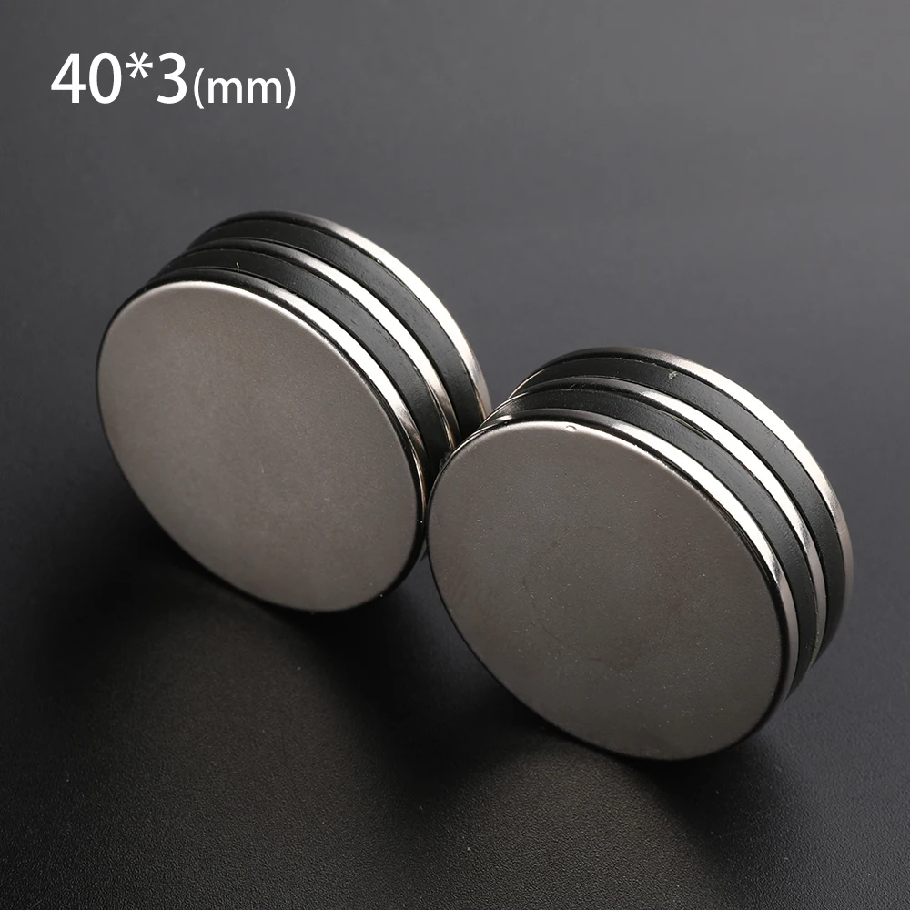

Оптовая продажа, редкоземельный неодимовый Магнит N50 Супер Сильные круглые дисковые De Imanes 40 мм x 3 мм, 10 шт.