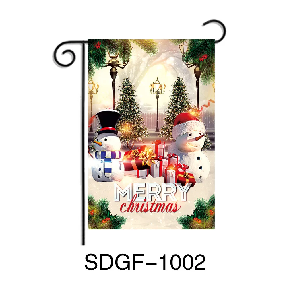 

Merry christmas garden flags Xmas Tree Burlap Yard Winter Flag Double Sided Printed With Truck Thanksgiving flags