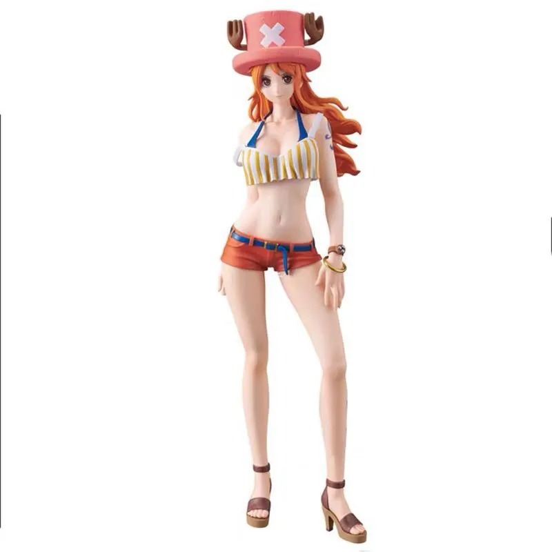 

Фигурки сексуальные из аниме «8», Цельный купальник с надписью Nami Charm Girl, наклейка с золотой кошкой, Оригинальная версия, экшн-фигурки из ПВХ, ...