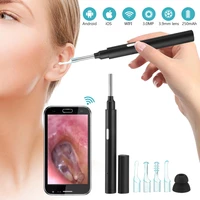 intelligent visual ear picking stick wireless smart otoscope 3 9mm visible ear endoscope portable electric light ear scoop