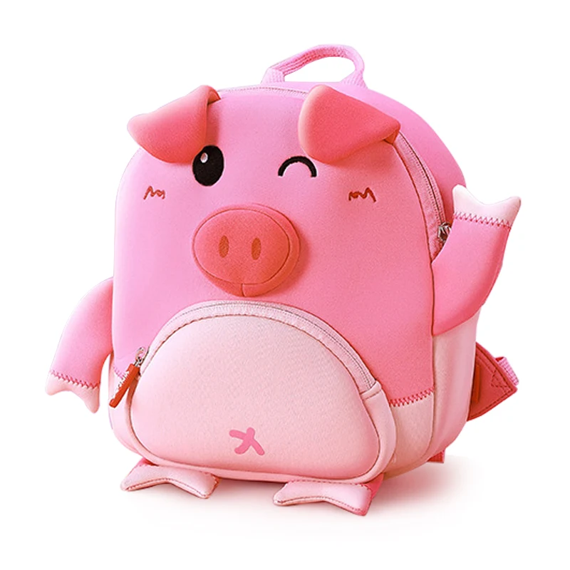 Школьные ранцы для девочек с 3d рисунком розовой свиньи рюкзаки мальчиков милыми