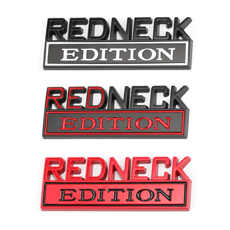 Автомобильный значок REDNECK EDITION наклейка с логотипом задняя сторона на переднюю