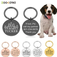 custom dog tag engraved pet dog collar accessories personalized cat puppy id tag stainless steel paw name tags pendant anti lost