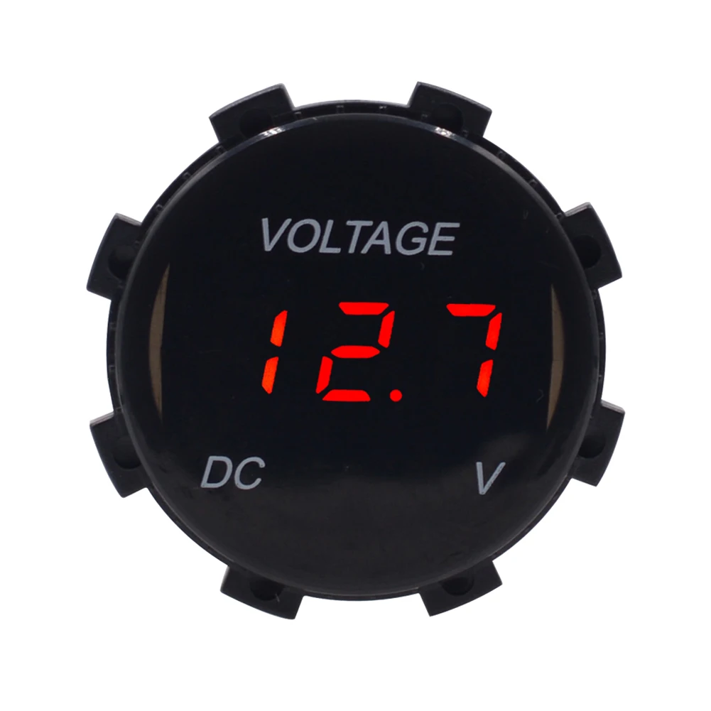 12V 24V Автомобильный вольтметр водный мотоцикл Светодиодная панель мини цифровой аккумулятор вольтметра тестер монитора Дисплей вольтметр