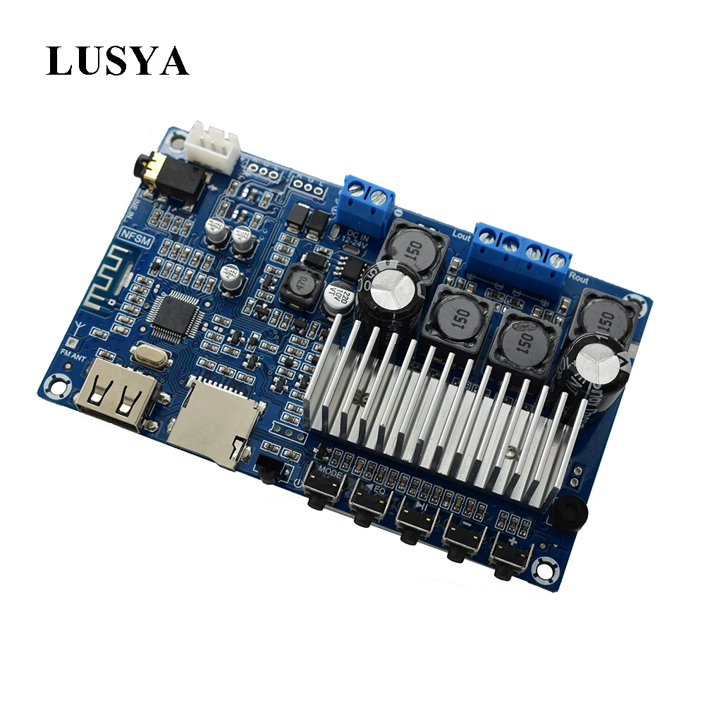 Lusya TPA3116D2 Bluetooth 5,0 Плата усилителя приема 50 Вт* 2 fm-радио USB декодирование WMA MP3 F5-001