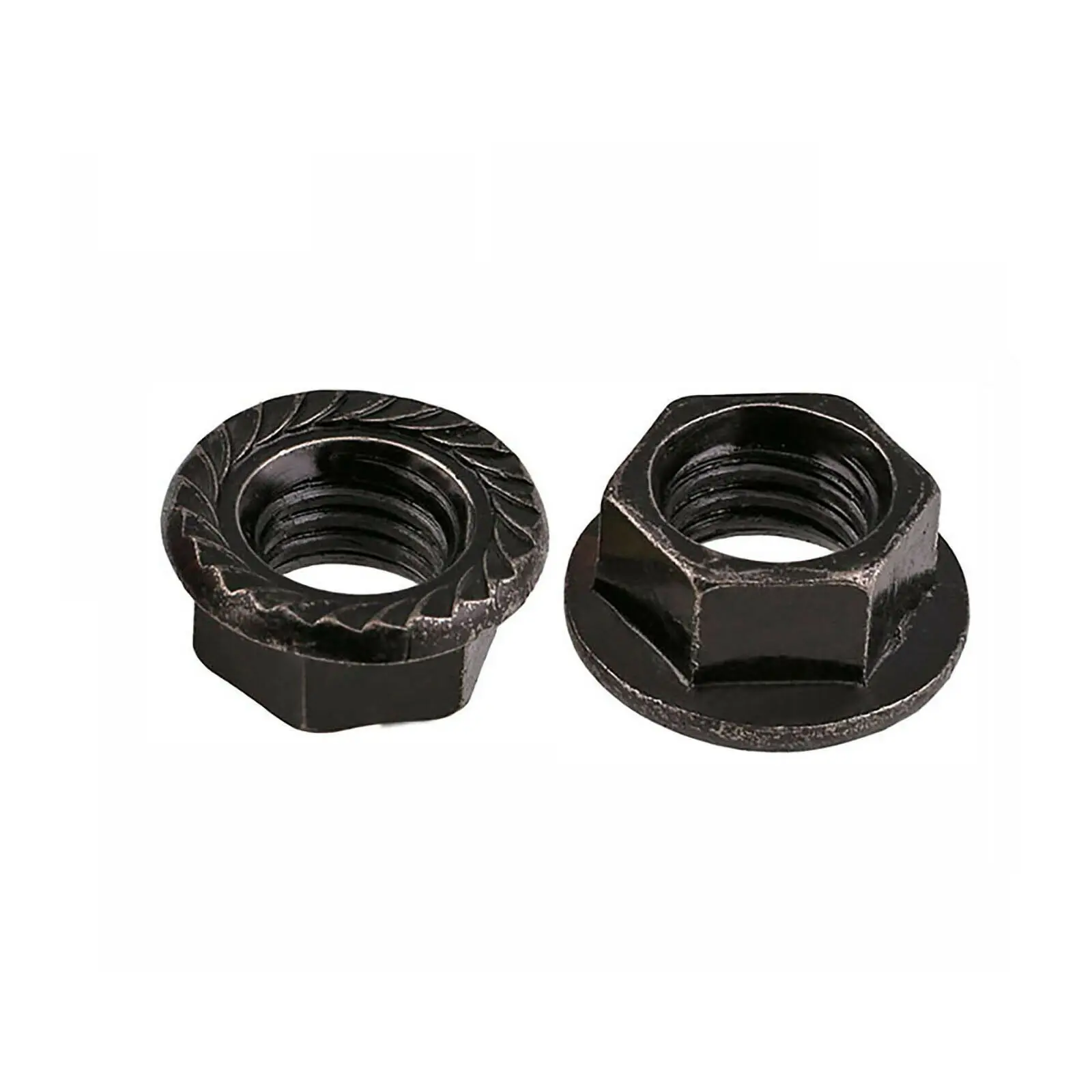

Hex Serrated Spinlock Flange Nuts M2 M3 M4 M5 M6 M8 M10 M12 Black Zinc Steel Hexagon Anti-skid Anti Slip Locknut Flower Nut