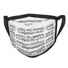 Многоразовая маска для лица, с изображением нот и нот, Sonate Op 49 No. 1, маска против смога, защитный чехол, респиратор, маска для рта